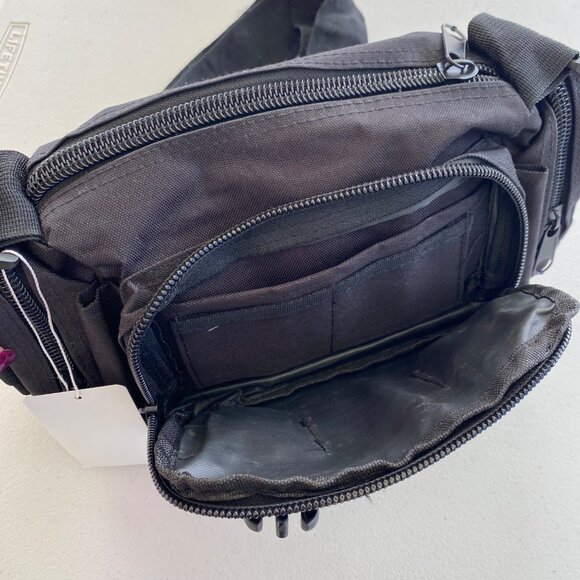 Tactical Molle Waist Bag Black Adjustable Straps Multiple Compartments Durable N - Picture 5 of 7